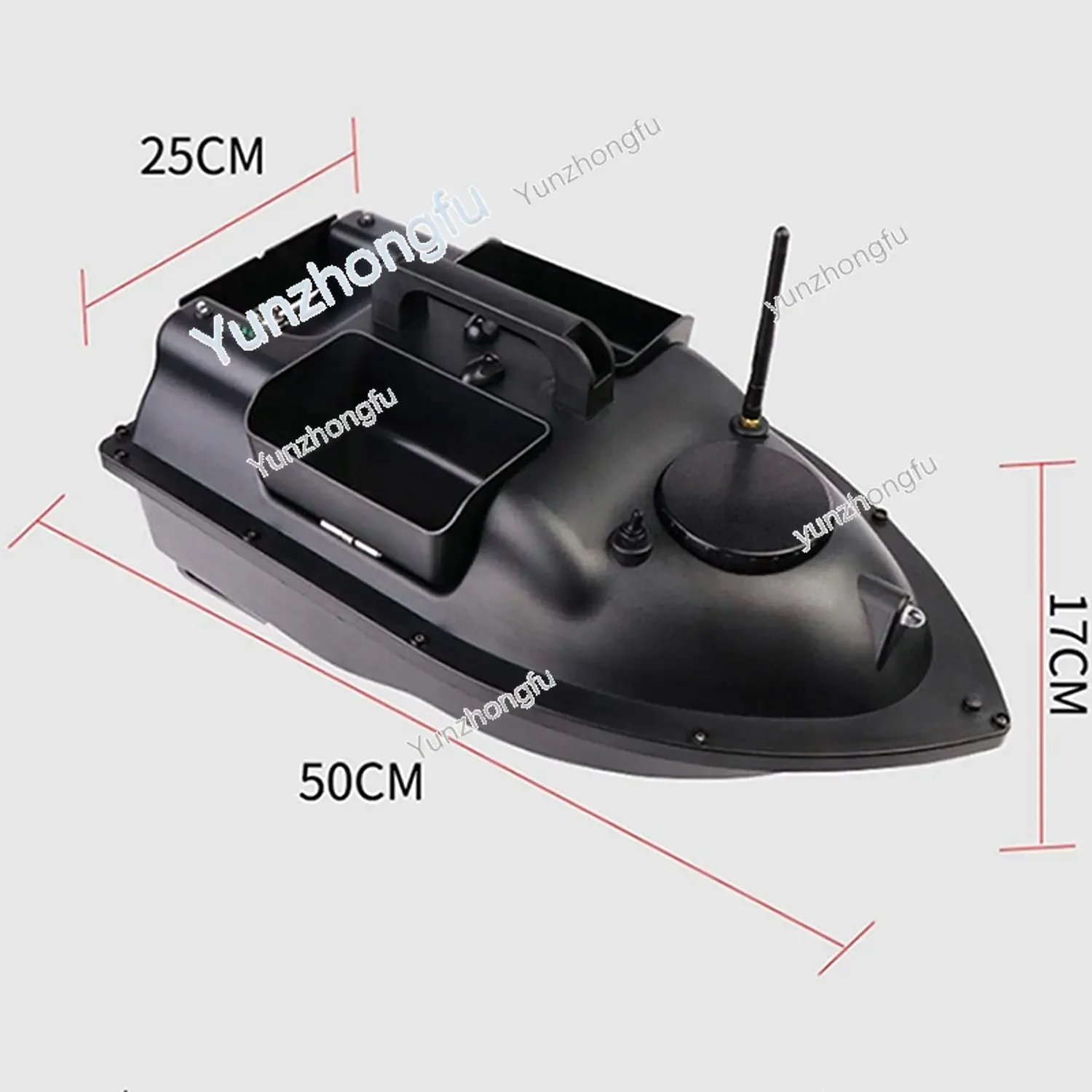 Remote Control Boat Auto Cruise One-Key Return Three Hoppers 2KG Load 12000mAH GPS 500M Intelligent RC Fishing Bait