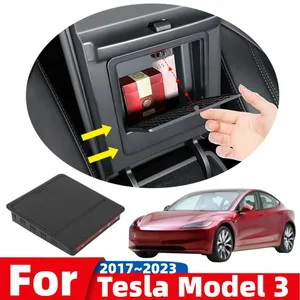For Tesla Model 3 2017 2018 2019 2020 2021 2022 2023 Car Center Console Tidying Tray Armrest Case Hidden Storage Box Accessories
