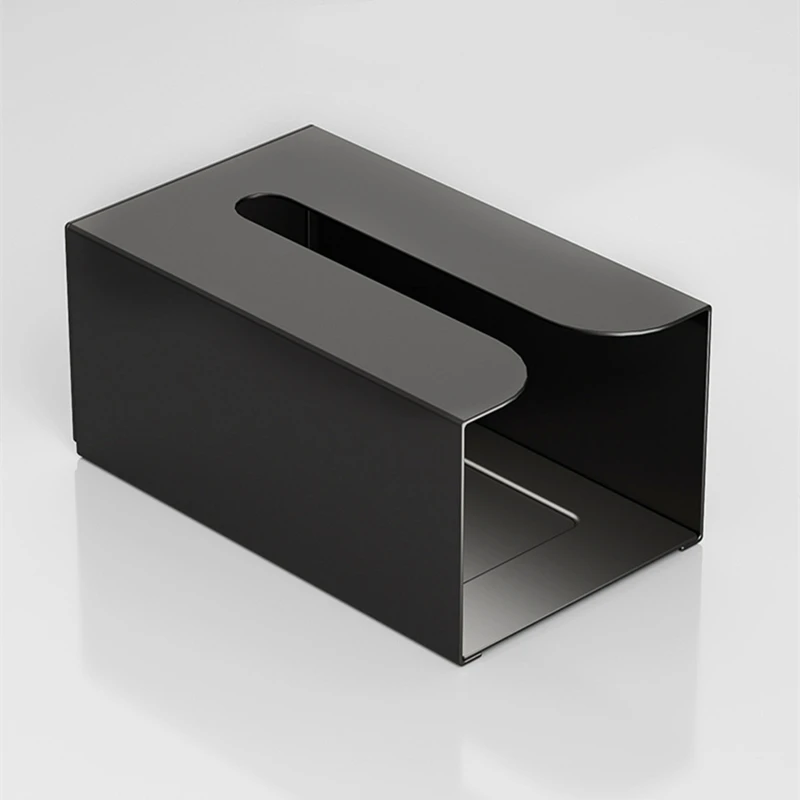 Space Aluminum White/Black Toilet Tissue Holder Punch-Free Wall Mounted Bathroom Shelf Kitchen Paper Box Storage Rack