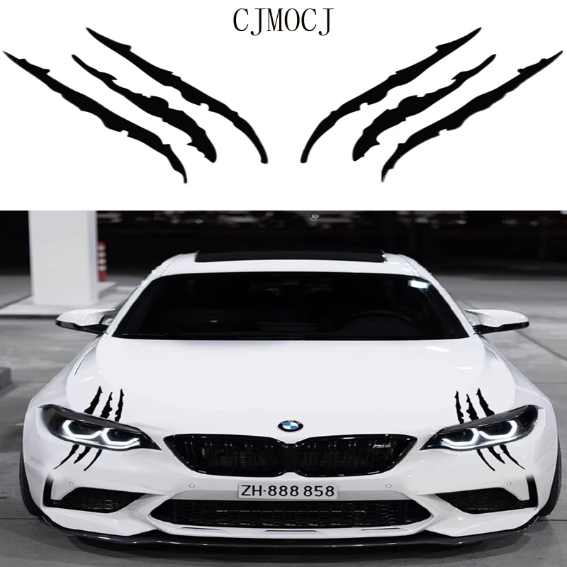 

2Pcs Car Headlights Decorative Ghost Claw Car Stickers Auto Side Body Sports Decals Automobiles