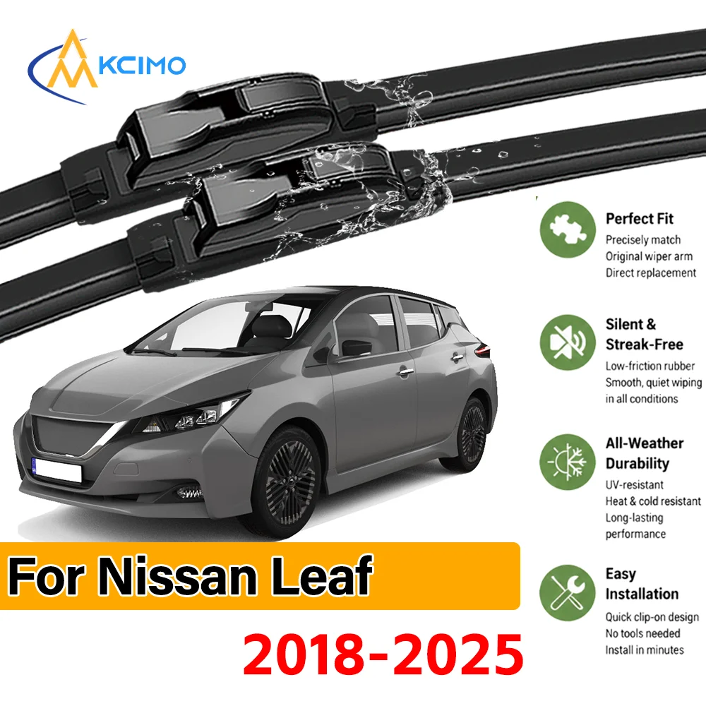 2PCS Car Front Wiper Blades For Nissan Leaf ZE1 2018-2025 Crystal Clear Visibility & Enhanced Driving Safety