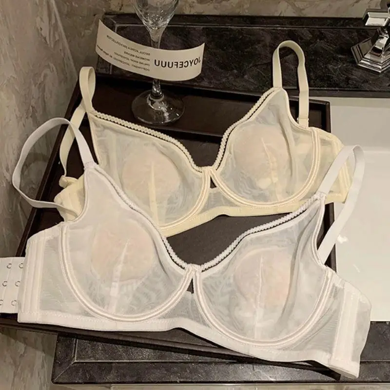 34-40BC Французское сексуальное ультратонкое сетчатое нижнее белье для женщин, антипровисающий, мягкая поддержка и удобный бюстгальтер