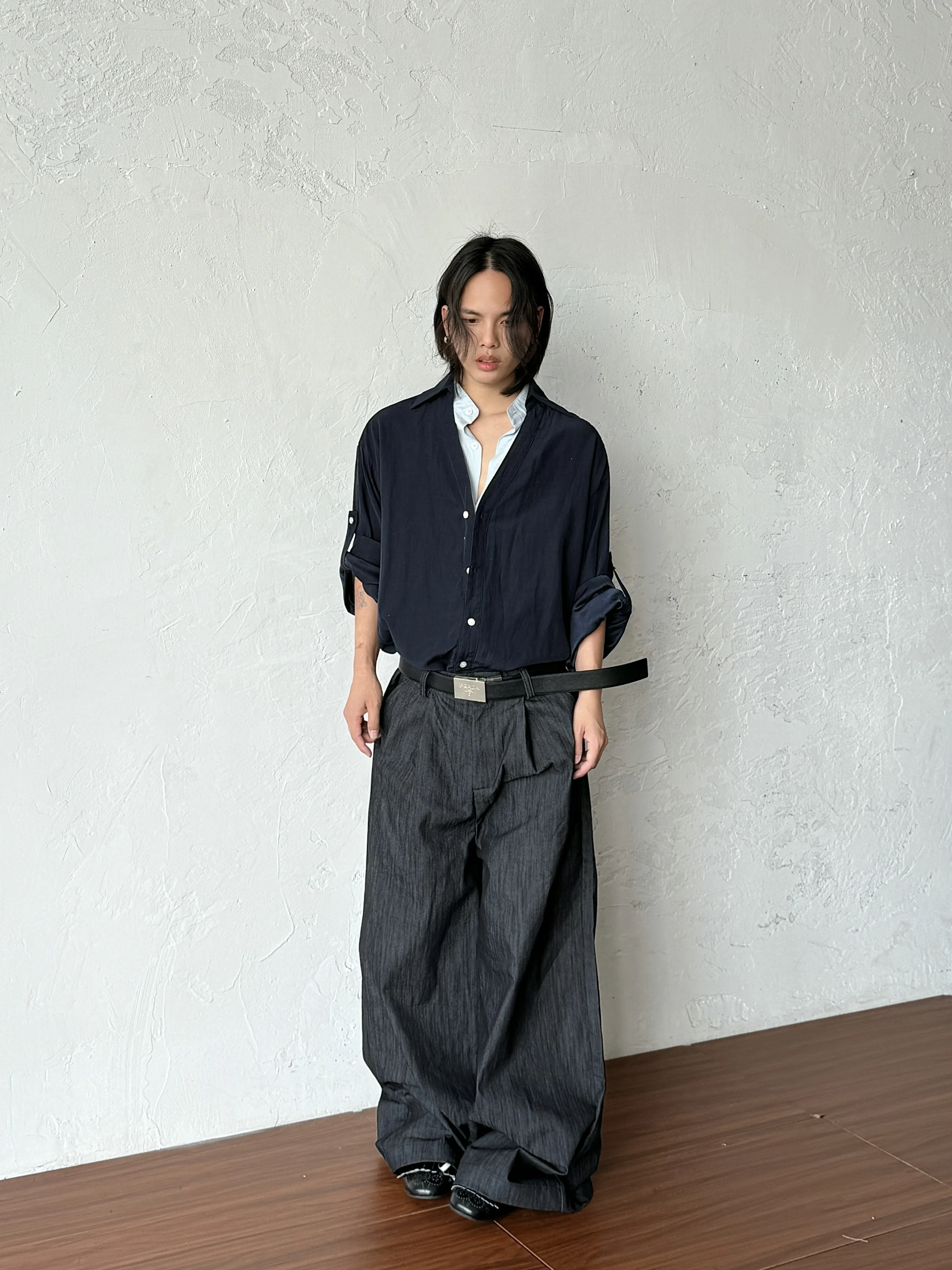 Retro Cotton Linen Distressed Jeans Men Women Loose Straight Leg Floor-Length Casual Long Trousers Comfortable Straight Leggings