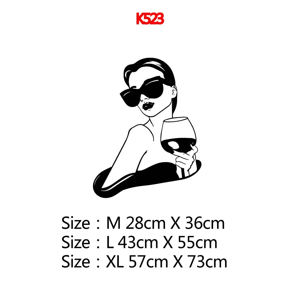 1PC Cartoon Young Woman Decorative Sticker Waterproof Home Decor For Bedroom Decor Home Party Decor Wallpaper