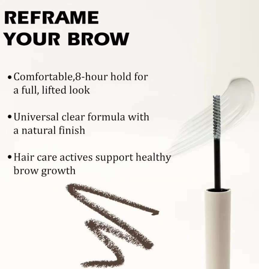 Kit de crayon à sourcils et de Gel, marque privée, vente en gros, maquillage 2 en 1, style longue durée, crayon à sourcils 3d, stylo à colle, 50 pièces