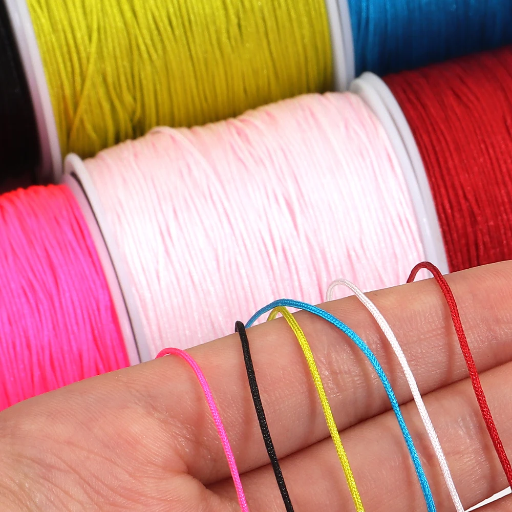 

90m/Roll 0.8m #72 Nylon Thread Cord String for Jewelry Making Handmade Woven Rope Jade Thread Bracelet Necklace Handmade 2035