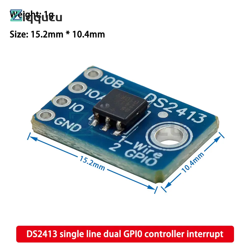 1PCS 3PCS DS2413 module single line dual GPIO controller interrupt blue