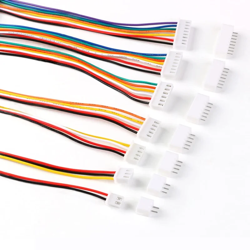 10Pcs XH-2.54 Male Connector Plug Pitch 2Pin 4Pin 5Pin 6 Pin 7Pin 8Pin 9Pin 10Pin Cable Connector for Lights RC Toys Batteries