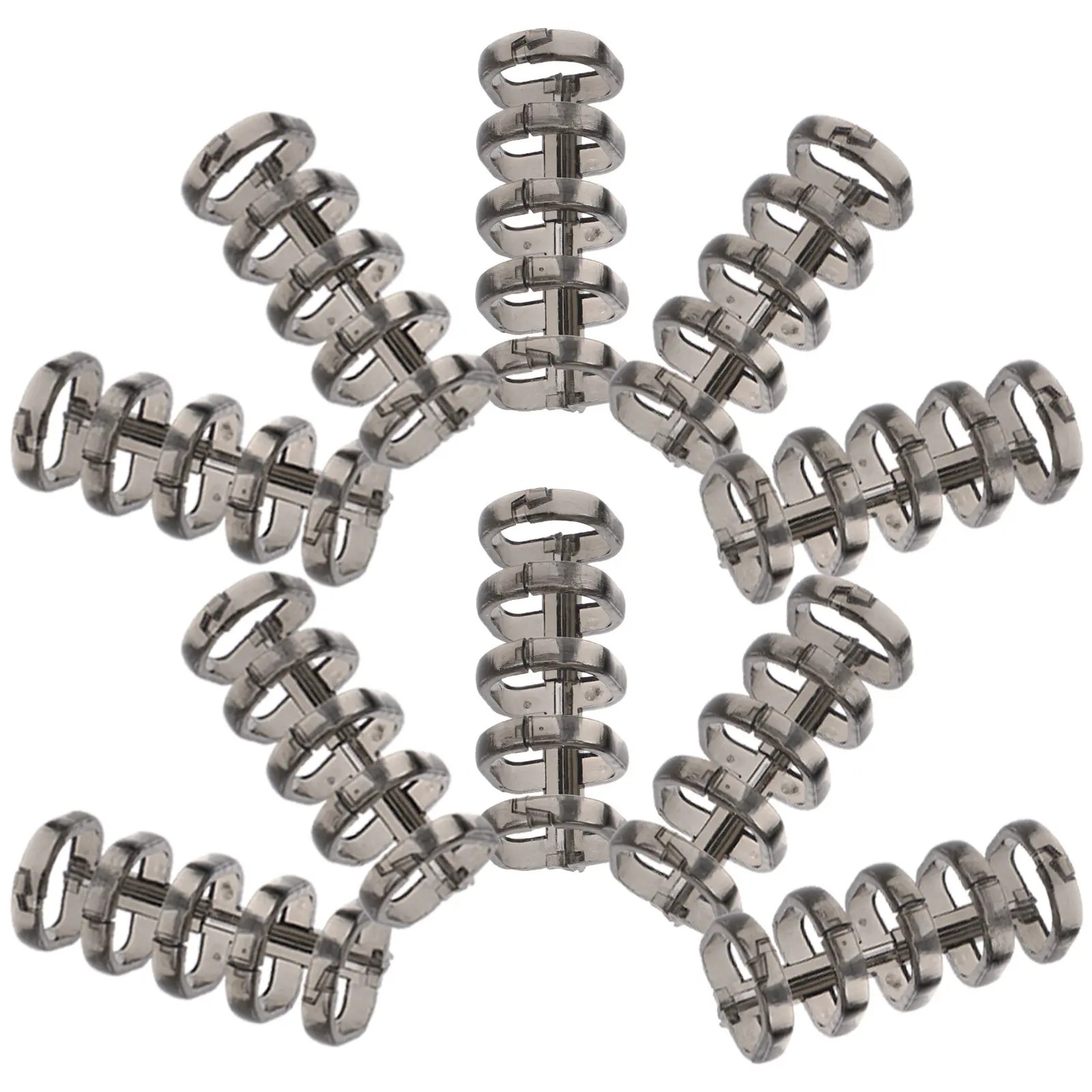 

10Pcs Loose Leaf Plastic Binder Rings Notebook Rings Removable 5-Hole Binder Replacements for DIY Book Planner