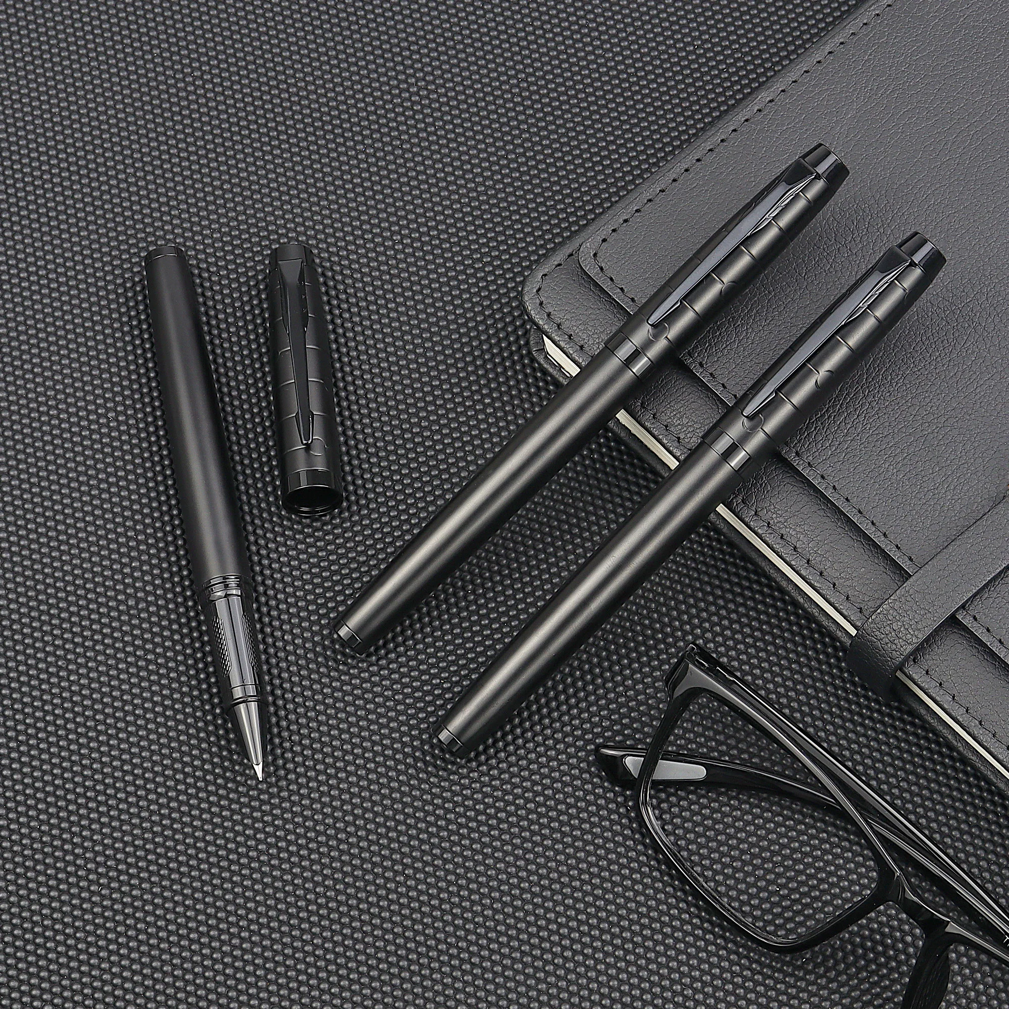 Black Business Fountain Pen with Mysterious Black Design - Premium Quality Pen-Gifting-Office&School Supplies