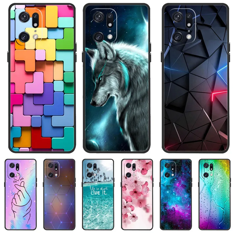 

For OPPO Find X5 / FindX5 Pro 5G Case Cover Soft TPU Silicone Phone Cases for Oppo Find X5 Pro Funda Cartoon 2022 X5Pro X 5 Capa