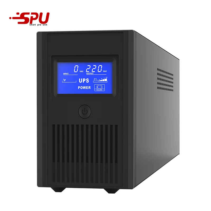 LCD Display Single-phase 220V Uninterrupted Power Supply UPS 1000VA 600W 50Hz/60HZ Offline UPS Power Supply For PC