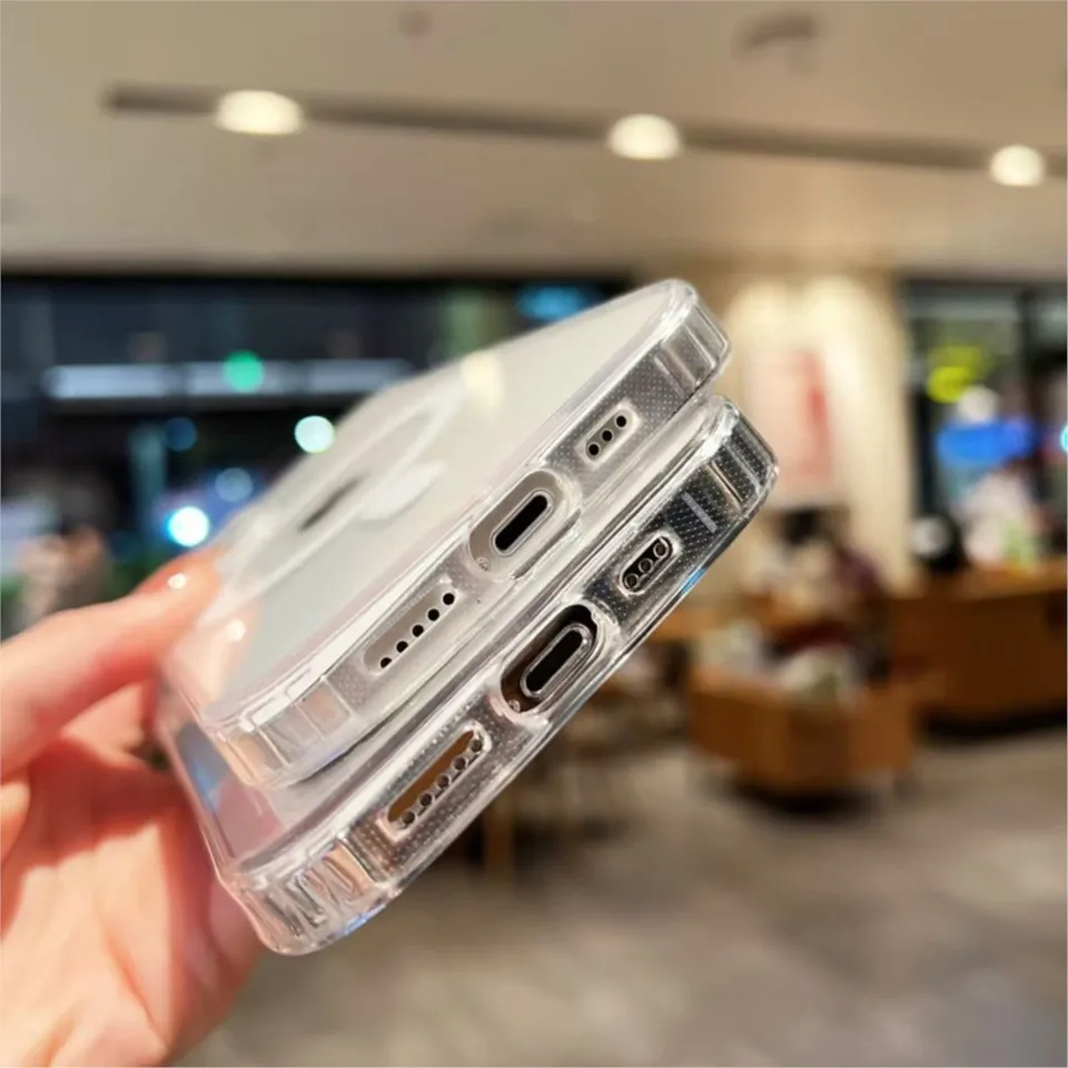 Funda magnética transparente de silicona para iPhone 17 Pro Max 16 13 11 15 14 12 17 Air 17Promax 16E 17E, resistente a golpes 3