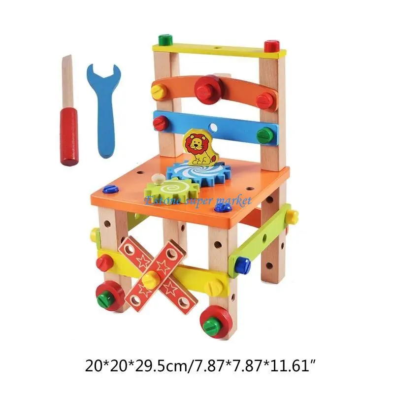 090B لعبة بناء جذعية خشبية إبداعية لتعلم رياض الأطفال مع/