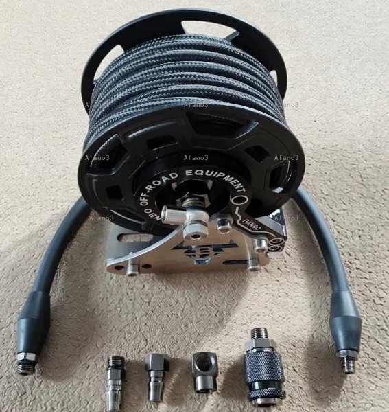 All-Terrain Air Pump Hose Reel Pump Tube Storage Artifact for Off-road Inflation Tube Storage
