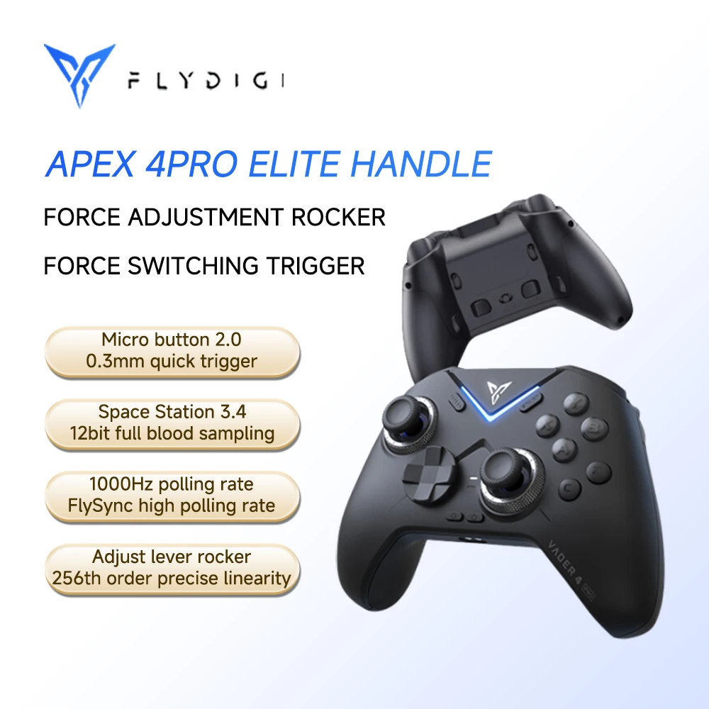 

Flydigi Vader 4 Pro Joystick Bluetooth Wireless Gamepad Force Feedback Trigger Game Controller For PC NS TV Mobile Games