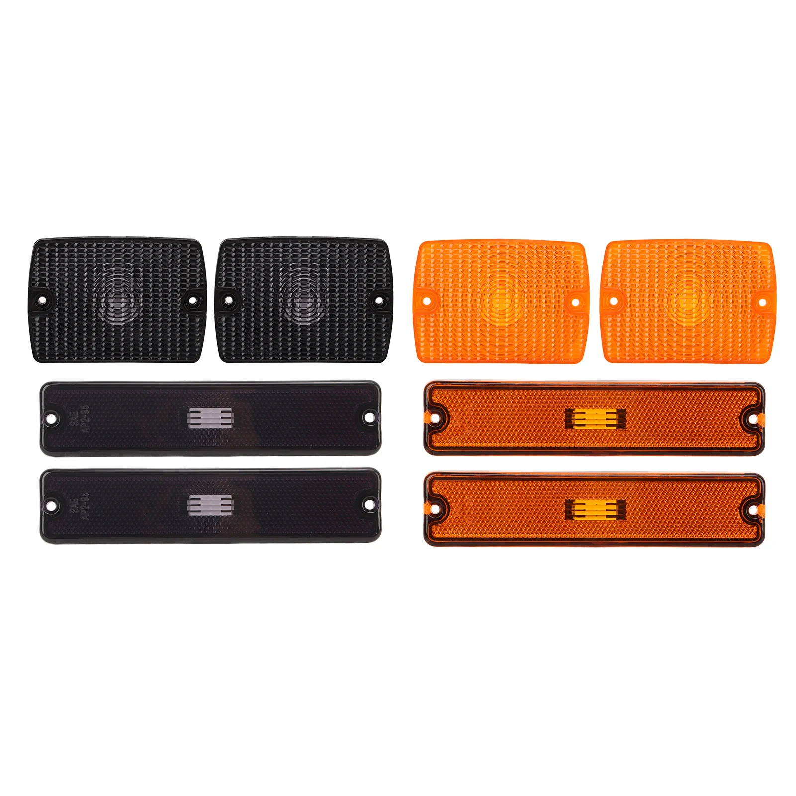 

4Pcs Side Marker Light and Turn Signal Light Housings 56001378 Replacement for Jeep Wrangler YJ