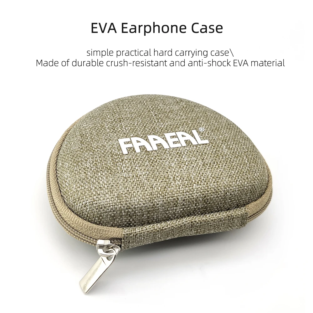 FAAEAL Earphone Box Mini Storage Bag Pouch Portable Hard Case Zipper Earbuds Hold Container For KZ TRN Headphone TF Card Cable