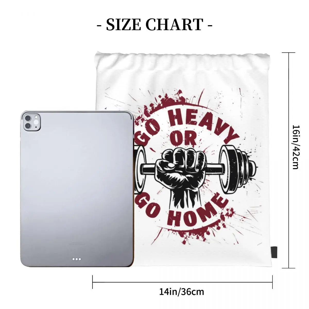 ゴーヘビーまたはゴーホームバックパックカジュアルポータ​​ブル巾着バッグ雑貨バッグブックバッグ男性女性学生