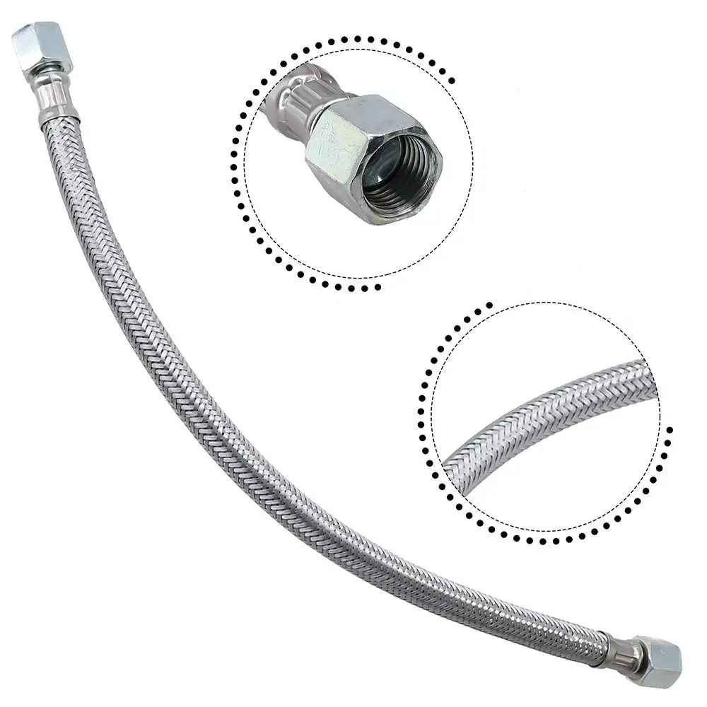 1Pcs 400mm Air Compressor Exhaust Tube 14/16/19mm with Air Pump Check Valve Intake Tube Stainless Steel Hose Connecting Pipe