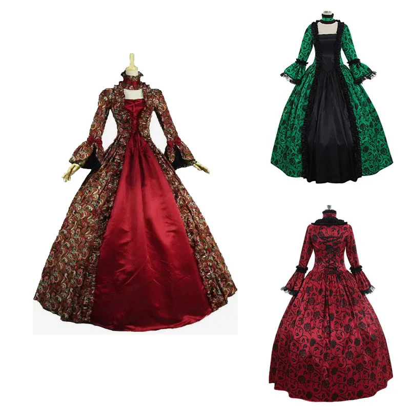

Женское средневековое платье с замком в стиле Ренессанс, халат больших размеров, готический костюм вампира с кружевными рукавами на Хэллоуин, оптовая продажа, дропшиппинг