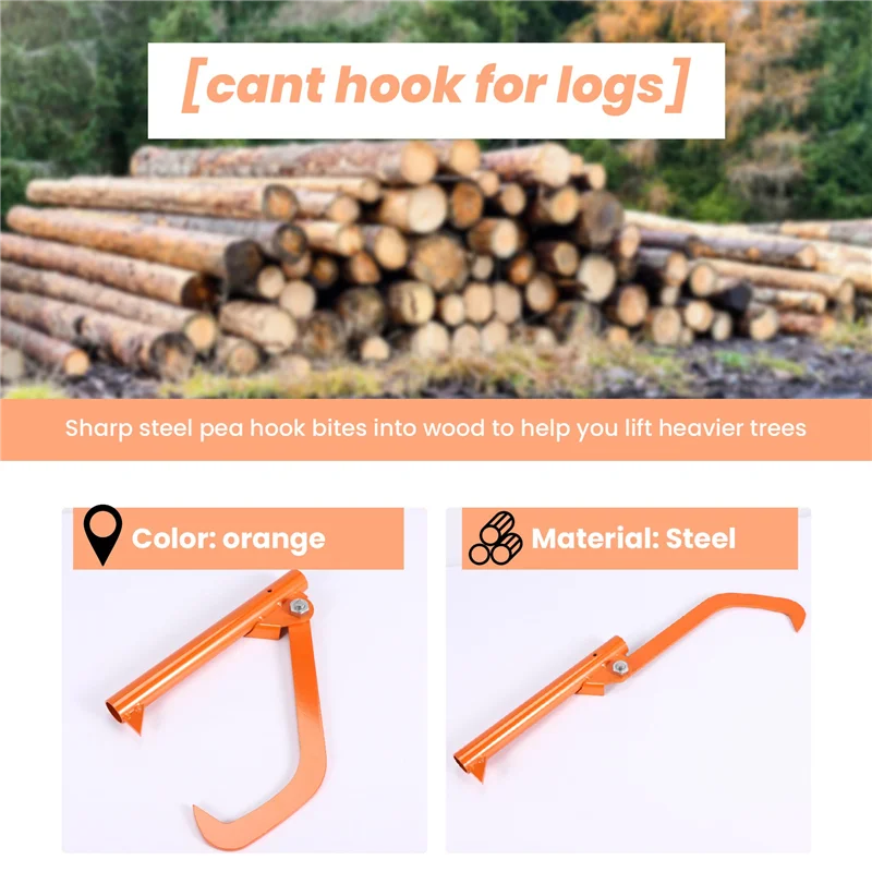 A61Z Deals Wood Logging Tool Log Roller Tool Koolstofstaal Logging Cant Hook Felling Lever Logging Tool