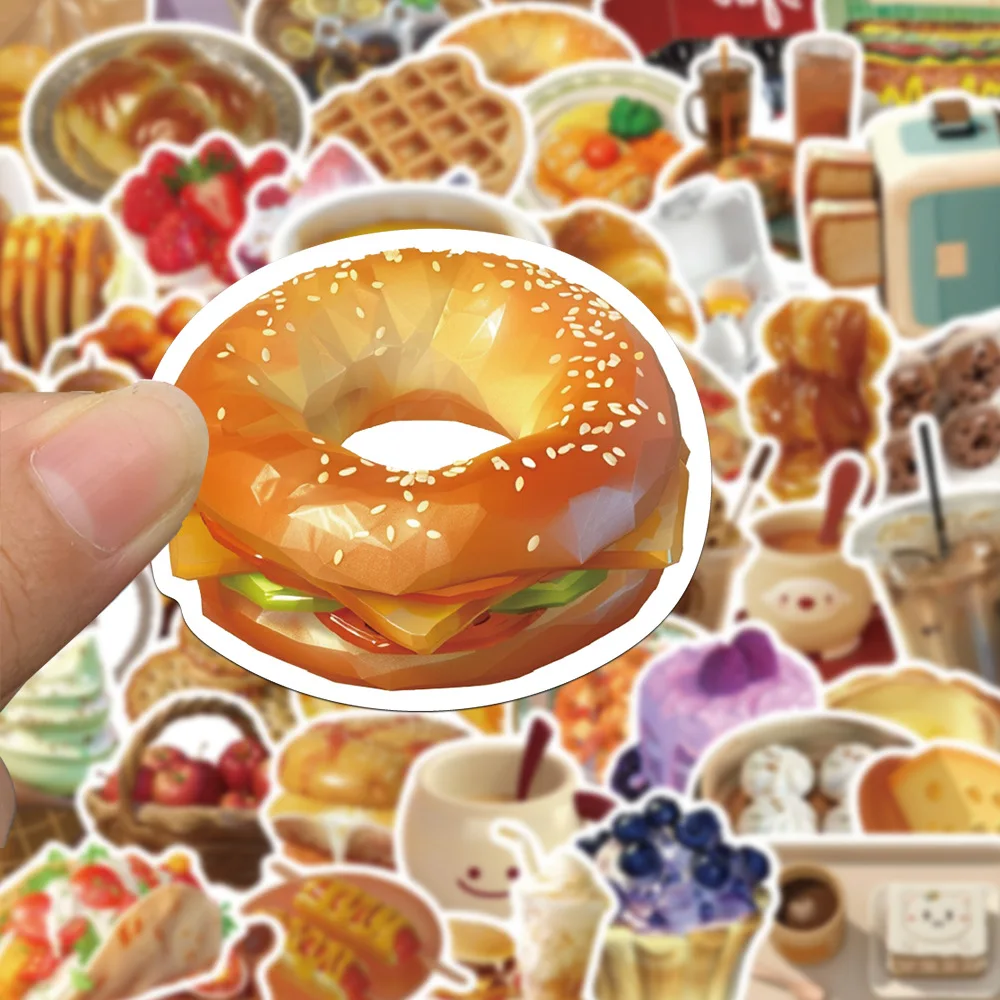 

10/30/50PCS Ins Style Kawaii Food Stickers Cartoon Decoration DIY Diary Scrapbook Phone Bike Skateboard Waterproof Graffiti Toys