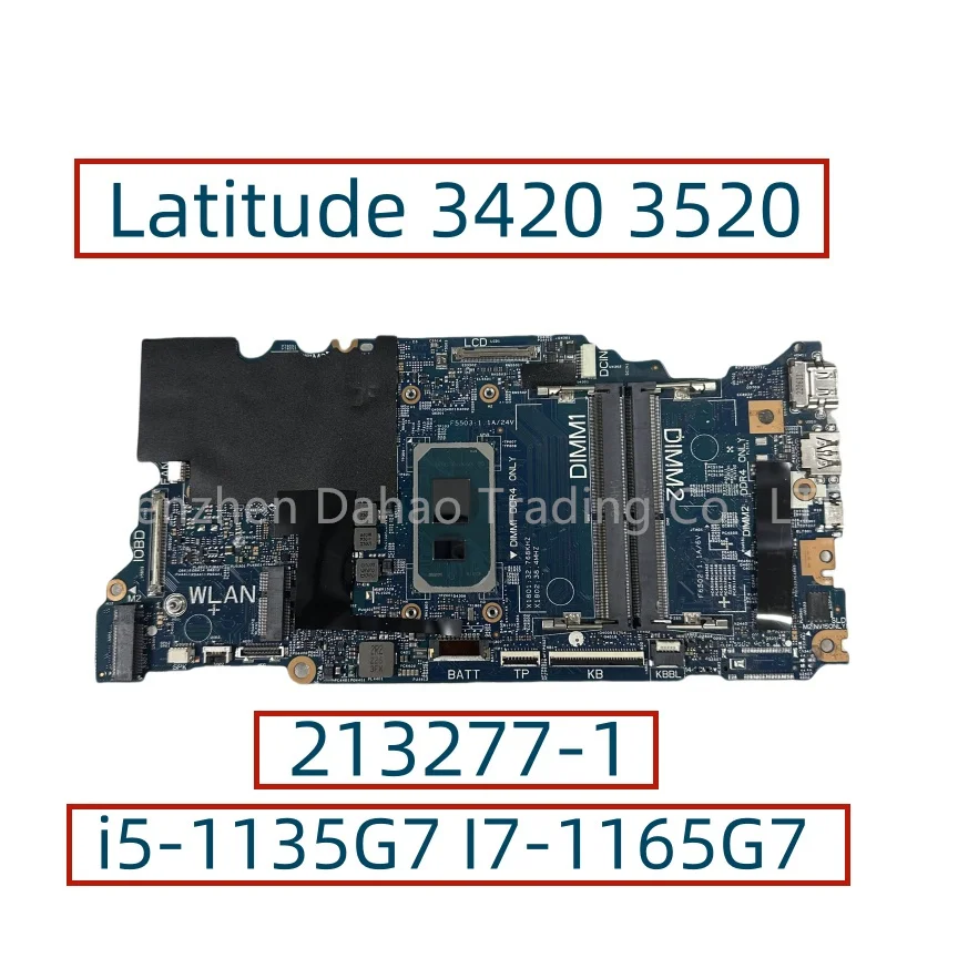 CN-01N4HV 01N4HV 02F3R6 2F3R6 para placa-mãe de laptop Dell Latitude 3420 3520 213277 -1 Com i5-1135G7 I7-1165G7 CPU 100% Funciona