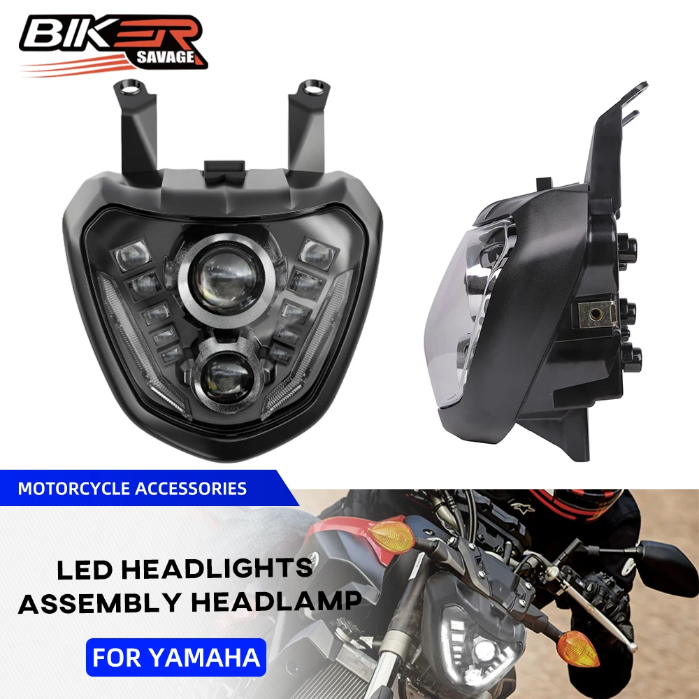 

MT07 FZ07 Front LED Headlights Assembly For YAMAHA MT-07 FZ-07 2014-2017 Headlamp Head Lighting Housing Motorcycle Accessories