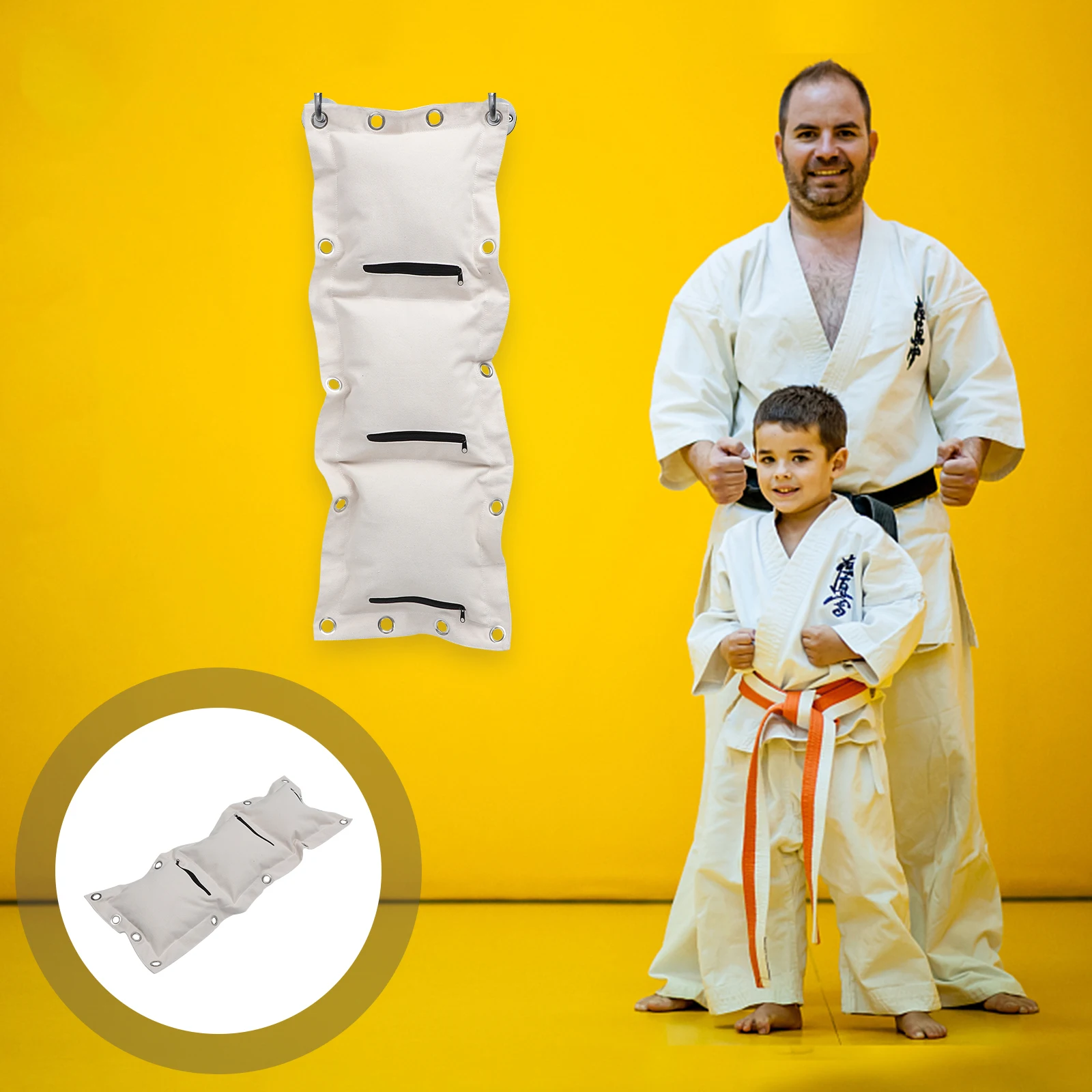 

1Pcs Thickened Wing Wall Target Boxing Triplet Bag Beige Home Fitness Sandbag Gym Training Equipment Stress Relief