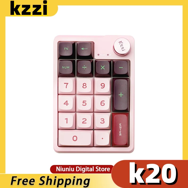 

Kzzi K20 Wireless Bluetooth Three-Mode Mechanical Keyboard Hifi Silencer Full-Key Hot-Swappable Gasekt Supports Dual Systems