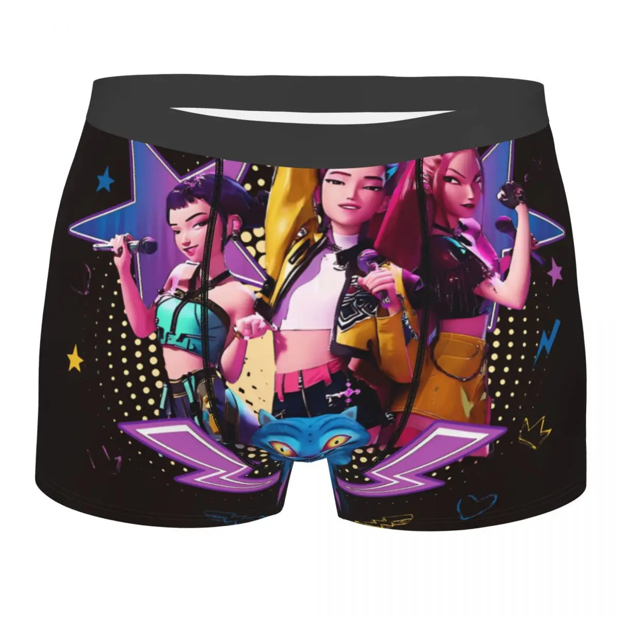 

Huntrix Kpop Saja Girls Kpop Demon Hunters боксеры короткое нижнее белье Лидер продаж мужские эластичные боксеры на заказ DIY трусики большого размера