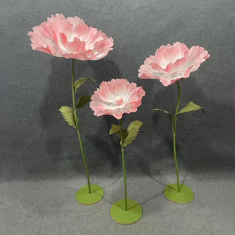 Wedding road guide flower finished peony foam flower wedding decoration props handmade flower shopping mall window ornament