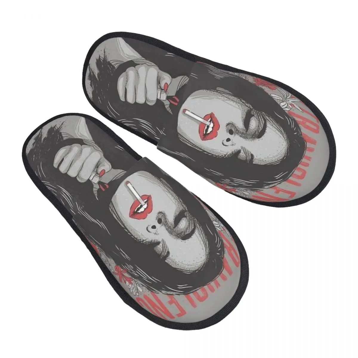 Lana Del Rey Men Women Furry slippers,Warm Color printing special Home slippers,Neutral slippers pantoufle homme