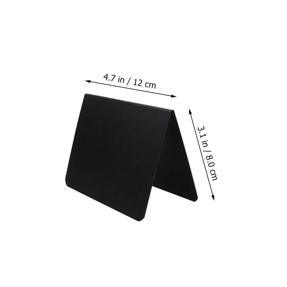 12 Pcs Blackboard Price Tag Mini Chalkboards Rewritable 120x80mm Matte Tabletop Memo Kitchen Food Labels Buffet Display Signs