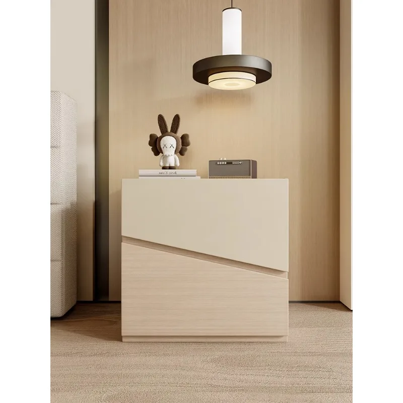 

Solid wood bedside table 2025 new light luxury high-end home bedroom small drawer bedside storage cabinet