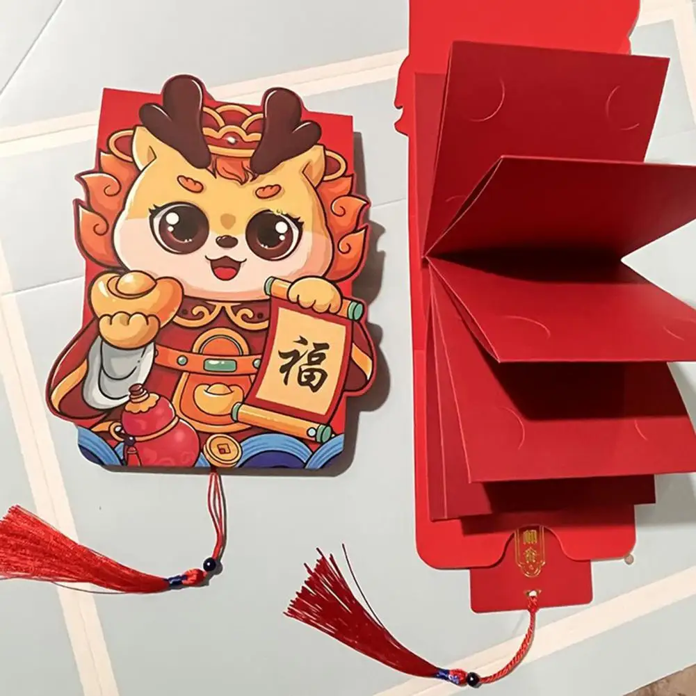 

Pull-out Red Envelope Festive 3d Zodiac Cartoon Red Envelopes with Tassels for New Year Spring Festival Good Luck