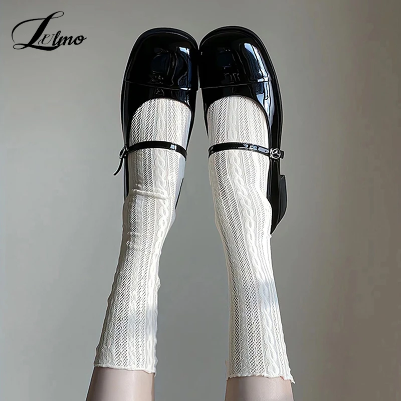 

Women Summer Socks Mesh Lace Sexy Ultra-thin Transparent Soft Short Sock Stretch Elasticity Ankle Lolita JK Sox Harajuku Retro