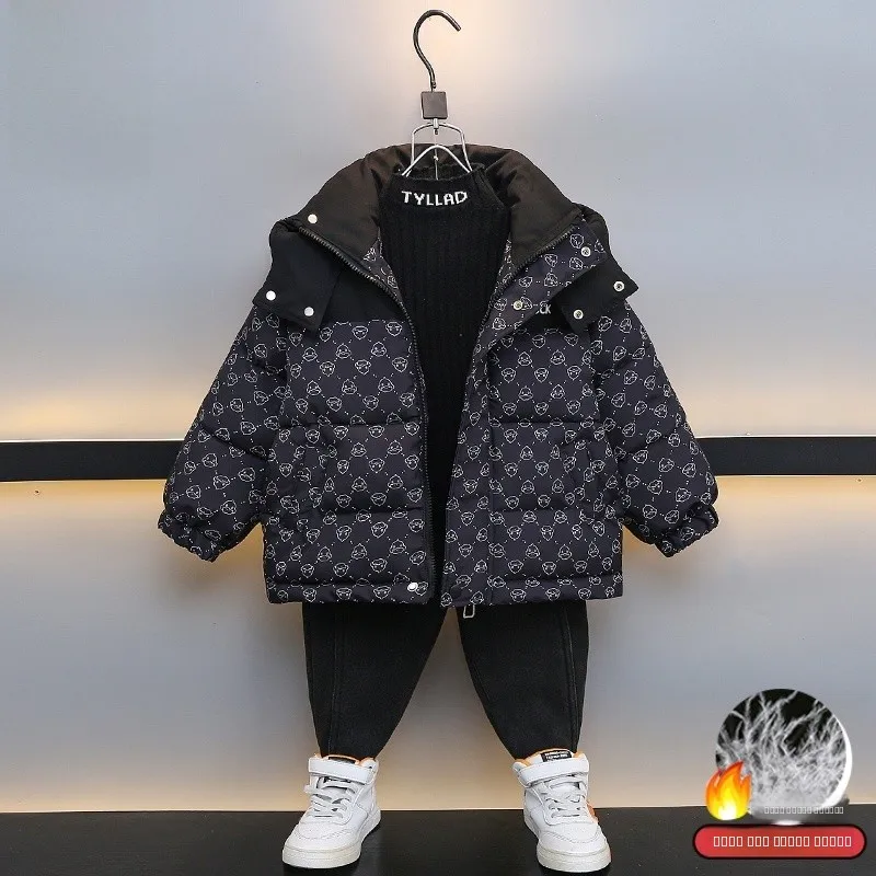 

Thiened Children's down Jaet Winter New Sle Boy's White Du down Jaet Sli Boy Baby Winter Clothes Top