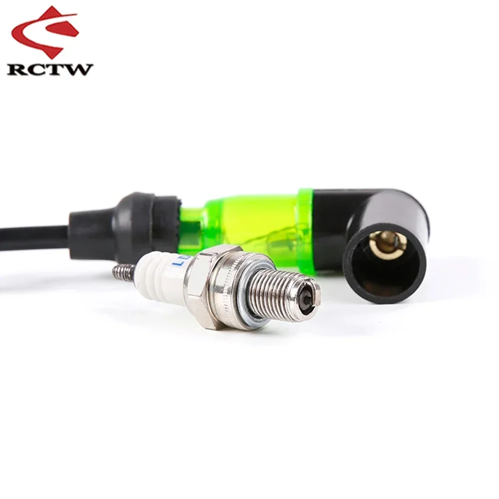 23CC-71CC Engine HD Flashing Ignition Coil/Spark Plug Set for 1/5 Rc Car Hpi Rofun Km Rovan Baja LT FG QL DDT GoPed Redcat Parts