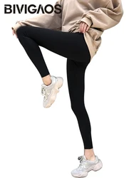 BIVIGAOS – legging noir en peau de requin pour femme, vêtement d'entraînement fin, extensible, Sexy, Fitness, jambes fines, amincissant, Sport, nouvelle collection