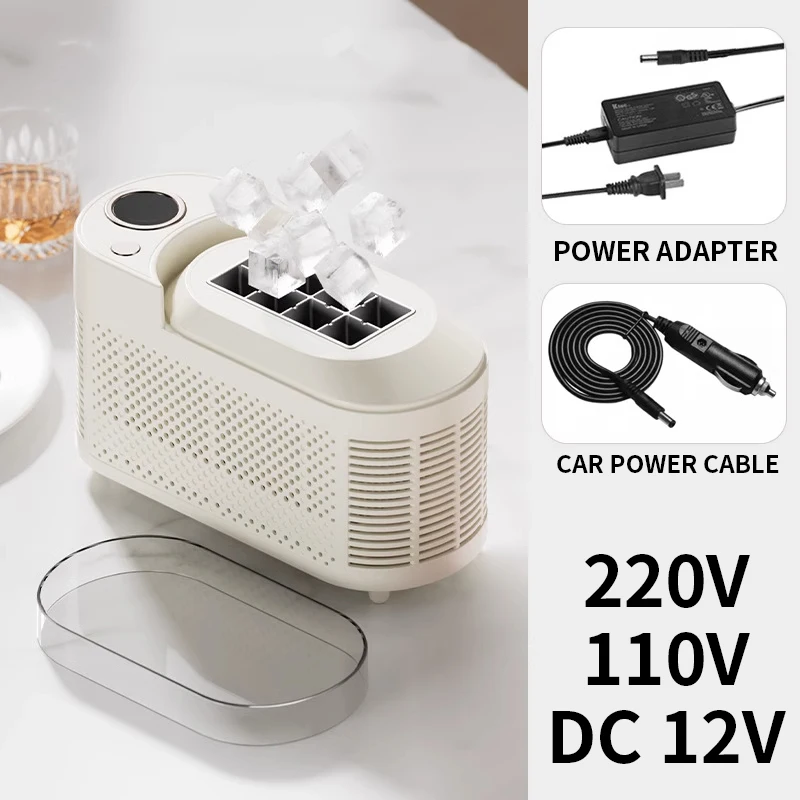 110 فولت/220 فولت/12 فولت المحمولة صانع الثلج الصغيرة صغيرة المنزل عنبر مكتب التخييم 12 فولت سيارة مكعب الجليد التلقائي صندوق صنع الثلج آلة صنع الثلج