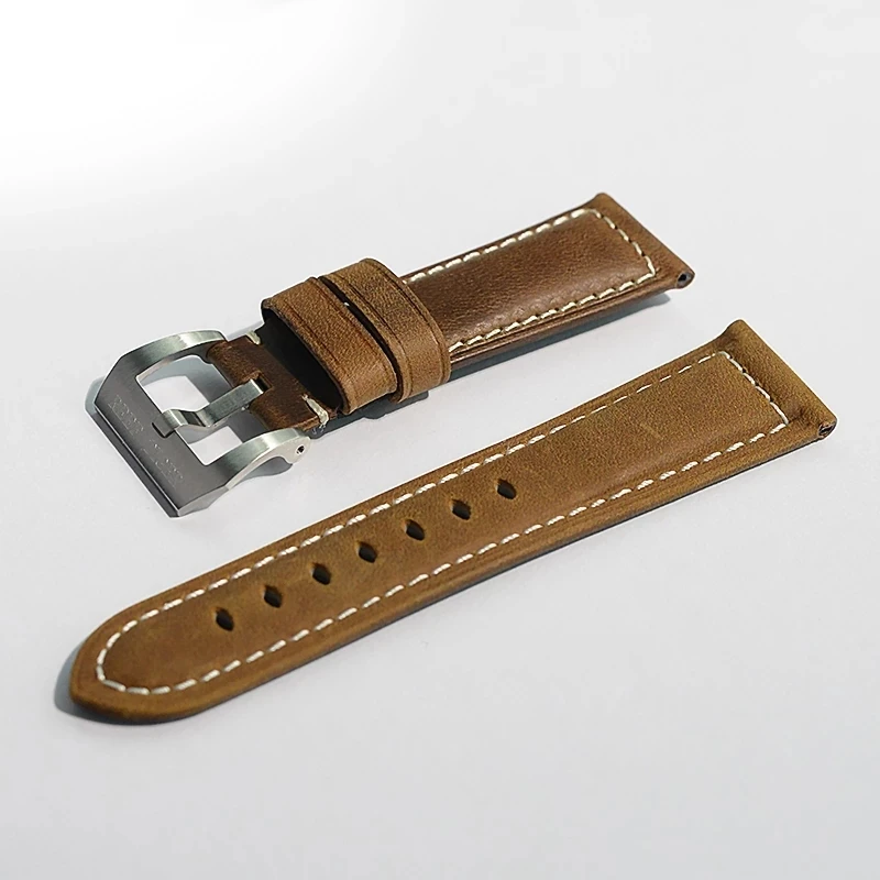 

Reef Tiger/RT Mens Black Brown Leather Watch Strap with Buckle for Sport Watches Watch Band for Men RGA3503 RGA3532