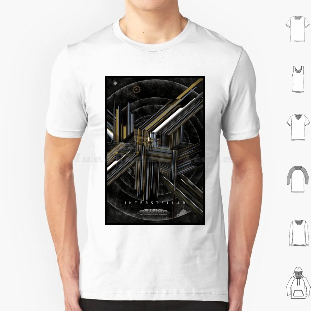 Interstellar Tesseract T Shirt Cotton Men Women Diy Print Interstellar Movie Film Christopher Nolan Nolan Matthew Mcconaughey