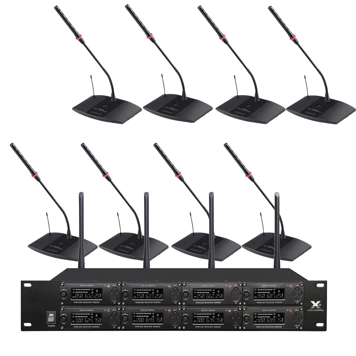 

MiCWL MXCW800 8, настольный беспроводной микрофон на гибкой стойке, конференц-система, встроенная USB-перезаряжаемая батарея Microflx