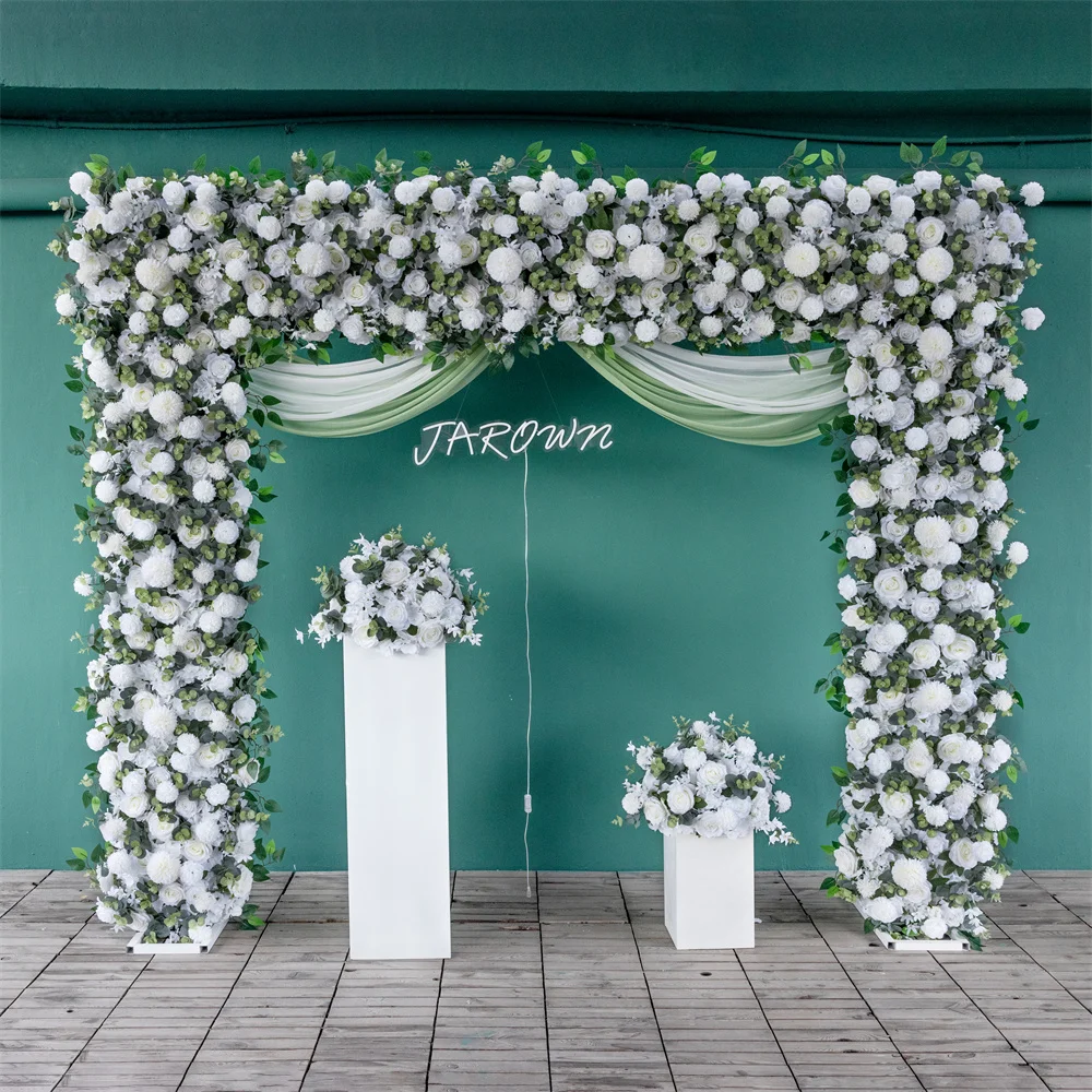 

Silk Rose Artificial Floral Row Decor Marriage Arch Backdrop flores Wedding Flower Decoration Arrangement Supplies