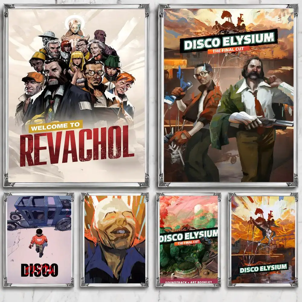 Game D-Disco Elysium Immersive Adventure Gaming Poster HD Wall Decor for Bedroom Living Room Dorm Bar Cafe Gift