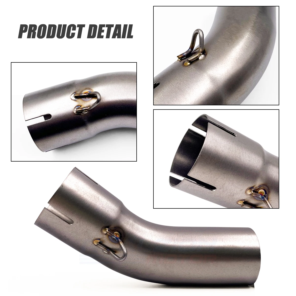 BDJ ZX4R 2023 Exhaust Pipe Motorcycle Exhaust Slip-On Pipe Middle Link Pipe Set For KAWASAKI Ninja ZX-4R ZX-4RR ZX4RR