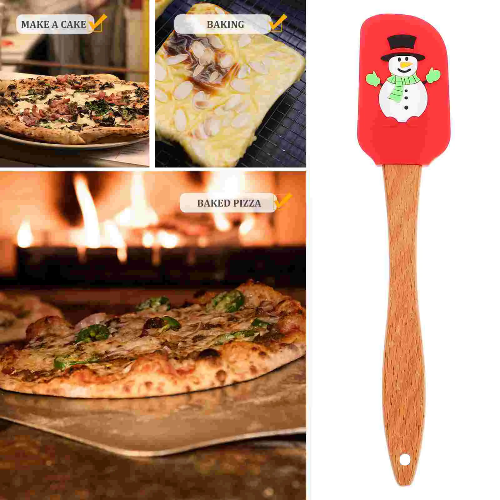 5 Pcs Cream Spatula Biscuits Baking Tools Suite Kitchen Scraper Silica Gel Man Reusable Ergonomic