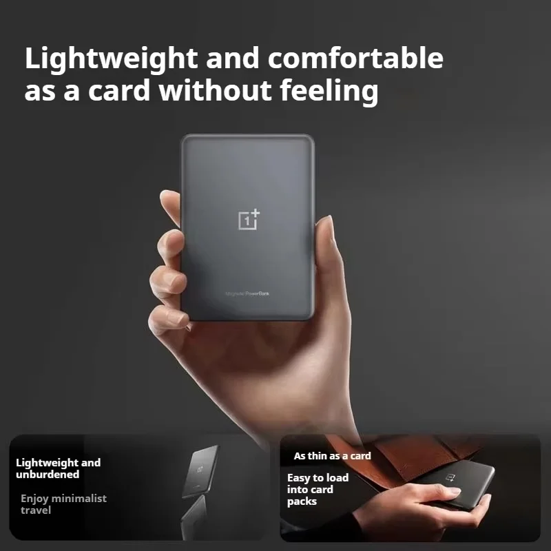 OnePlus بنك الطاقة المغناطيسي 5000mAh سعة كبيرة باور بانك محمول 0.88 سنتيمتر رقيقة NTC التحكم الذكي في درجة الحرارة مخصص